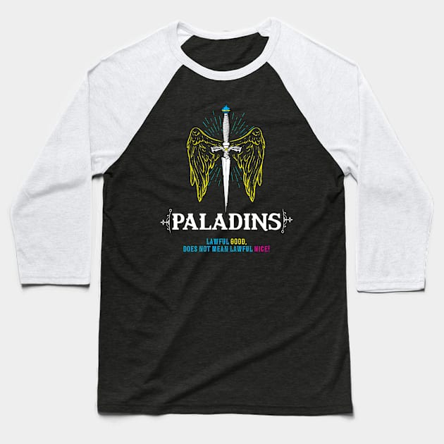 RPG Definition of Paladins Baseball T-Shirt by DragonQuest